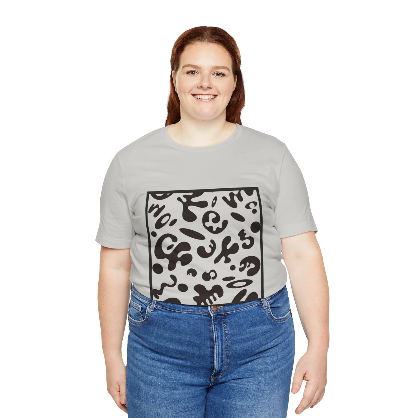 Adorn'd Unisex Jersey Short Sleeve Tee - Smoke Signal Black Print