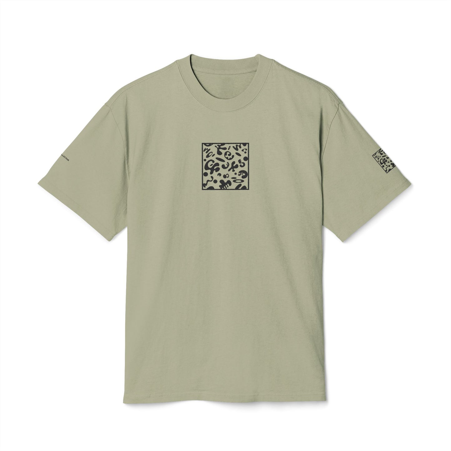 Adorn'd Minimalist Embroidered Unisex Heavy Faded Tee - Smoke Signal Black