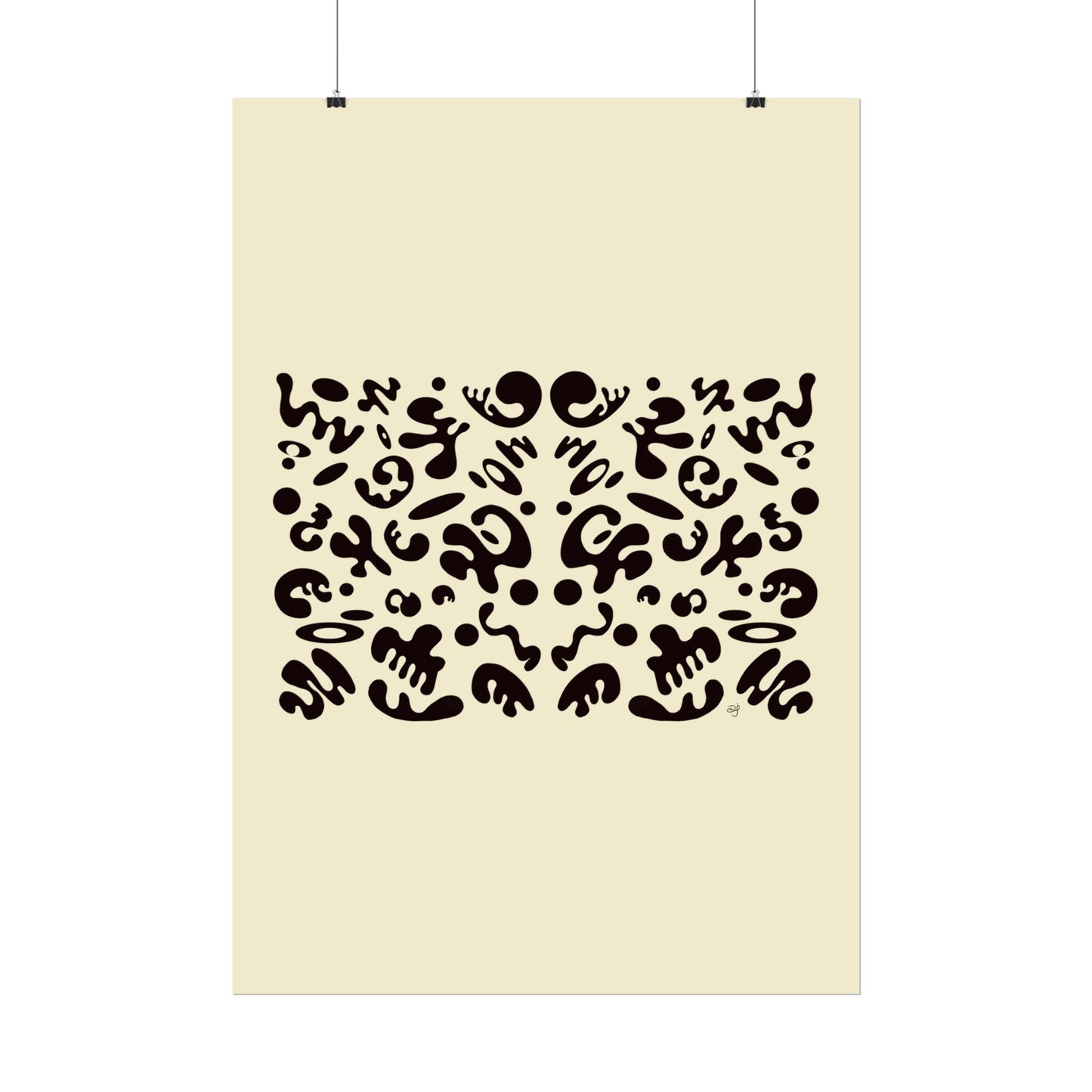 Mirror Work Rolled Poster (Portrait) - Blank Page