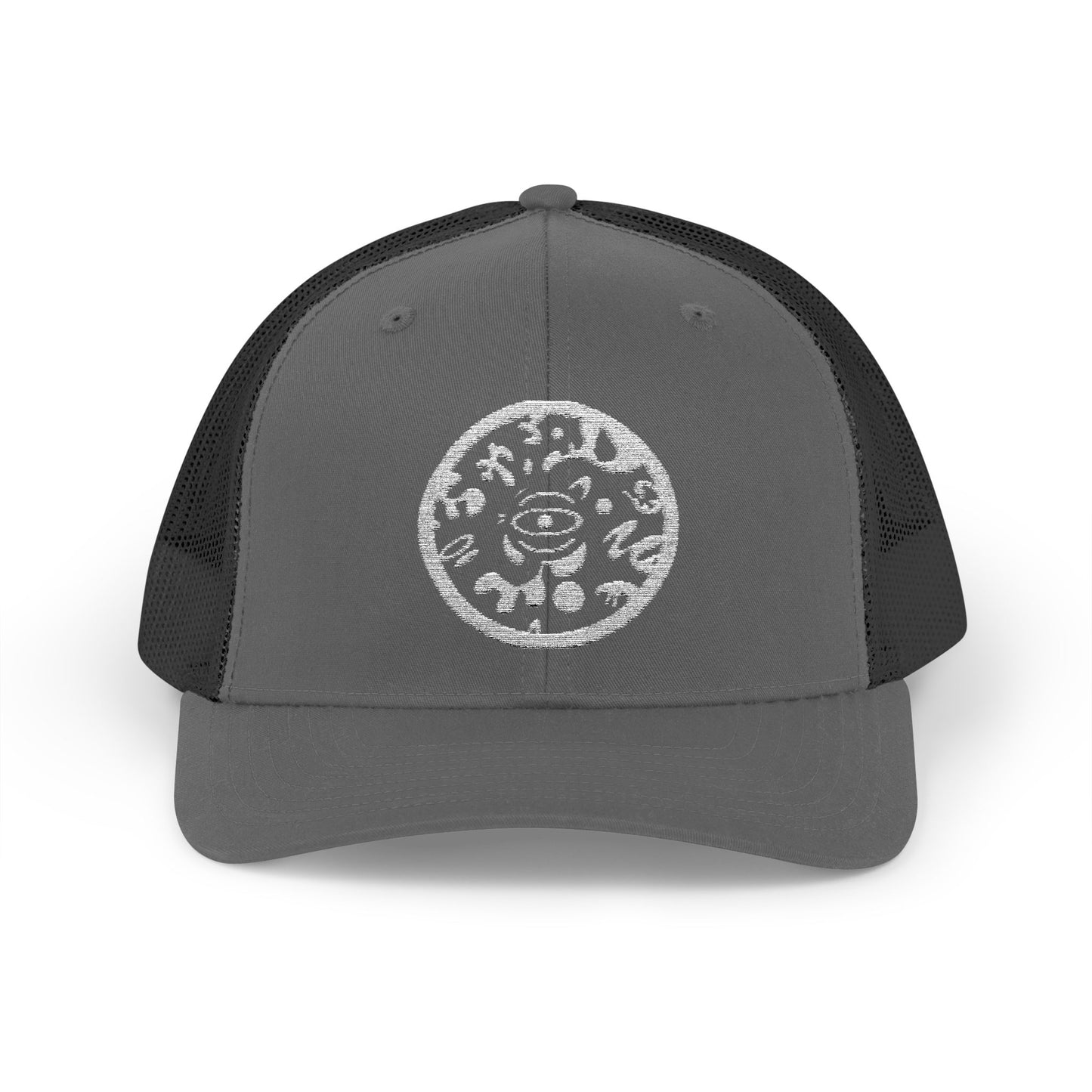 Adorn'd Logo Embroidered Retro Trucker Hat - Starlight White