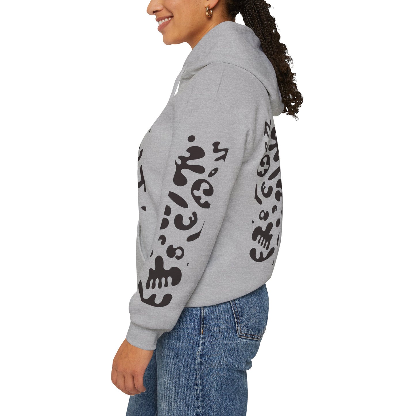 Mirror Work Unisex Heavy Blend™ Hooded Sweatshirt - Smoke Signal Black Print