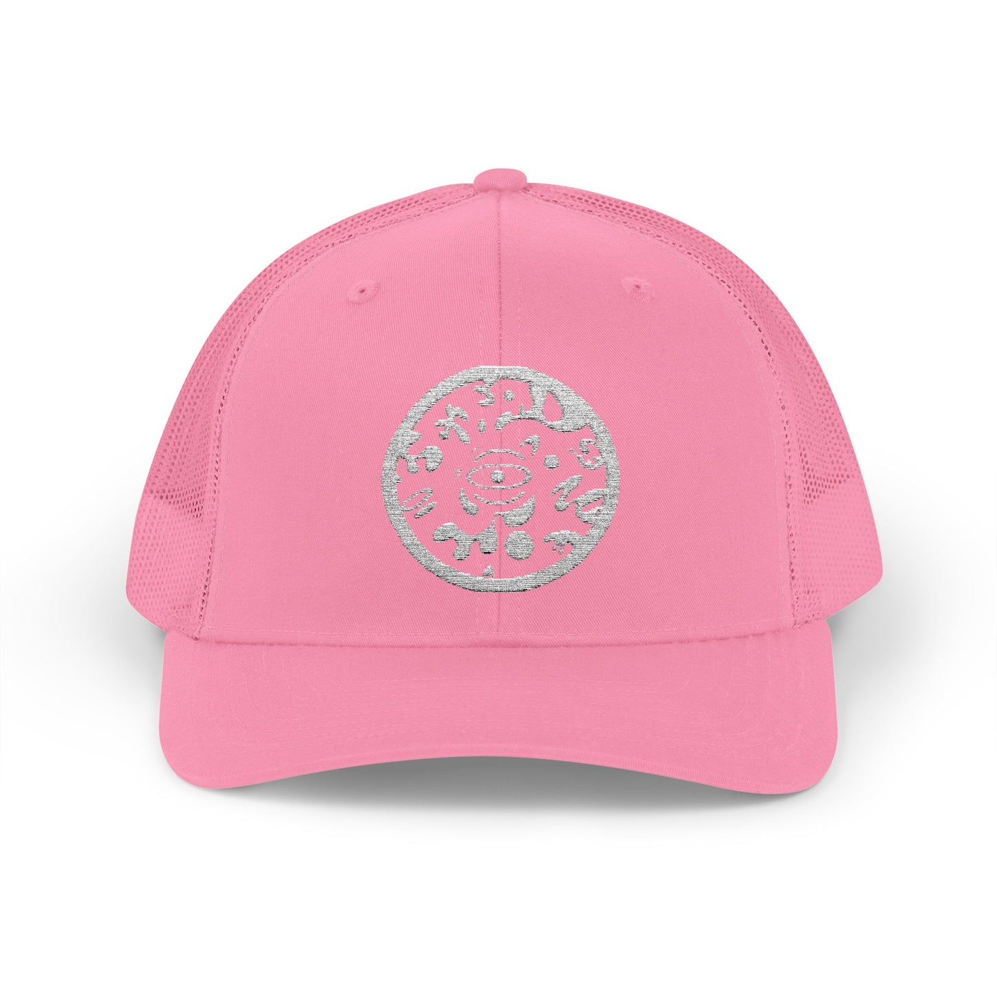 Adorn'd Logo Embroidered Retro Trucker Hat - Starlight White