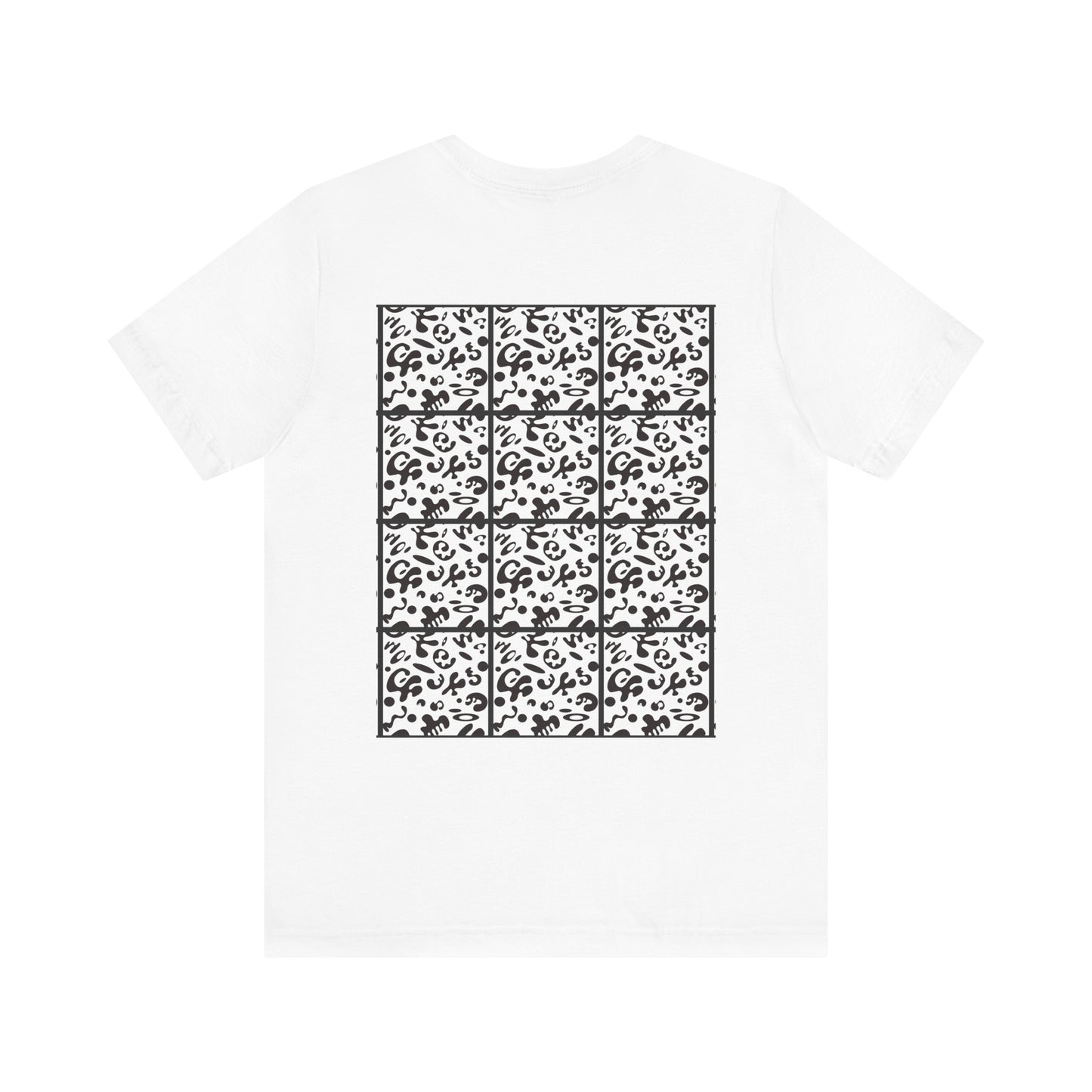 Adorn'd Unisex Jersey Short Sleeve Tee - Smoke Signal Black Print