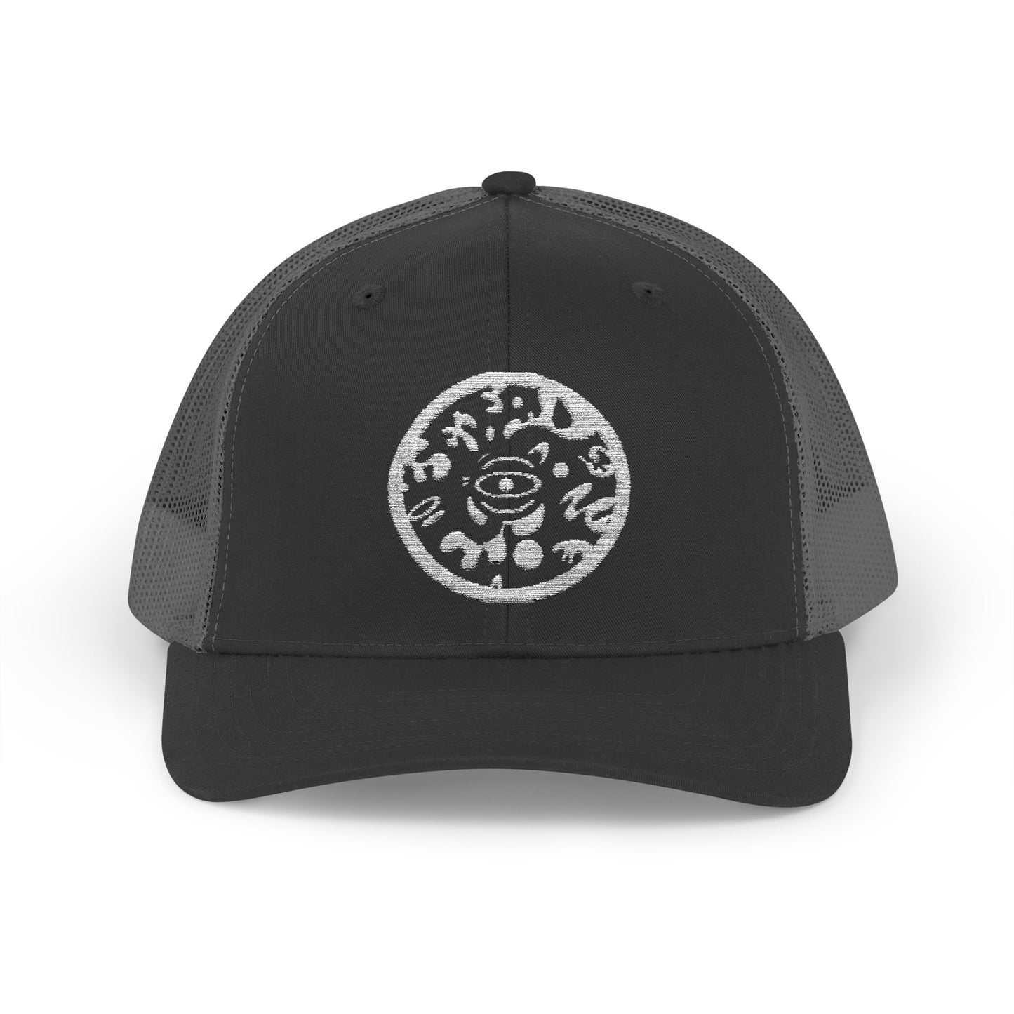 Adorn'd Logo Embroidered Retro Trucker Hat - Starlight White