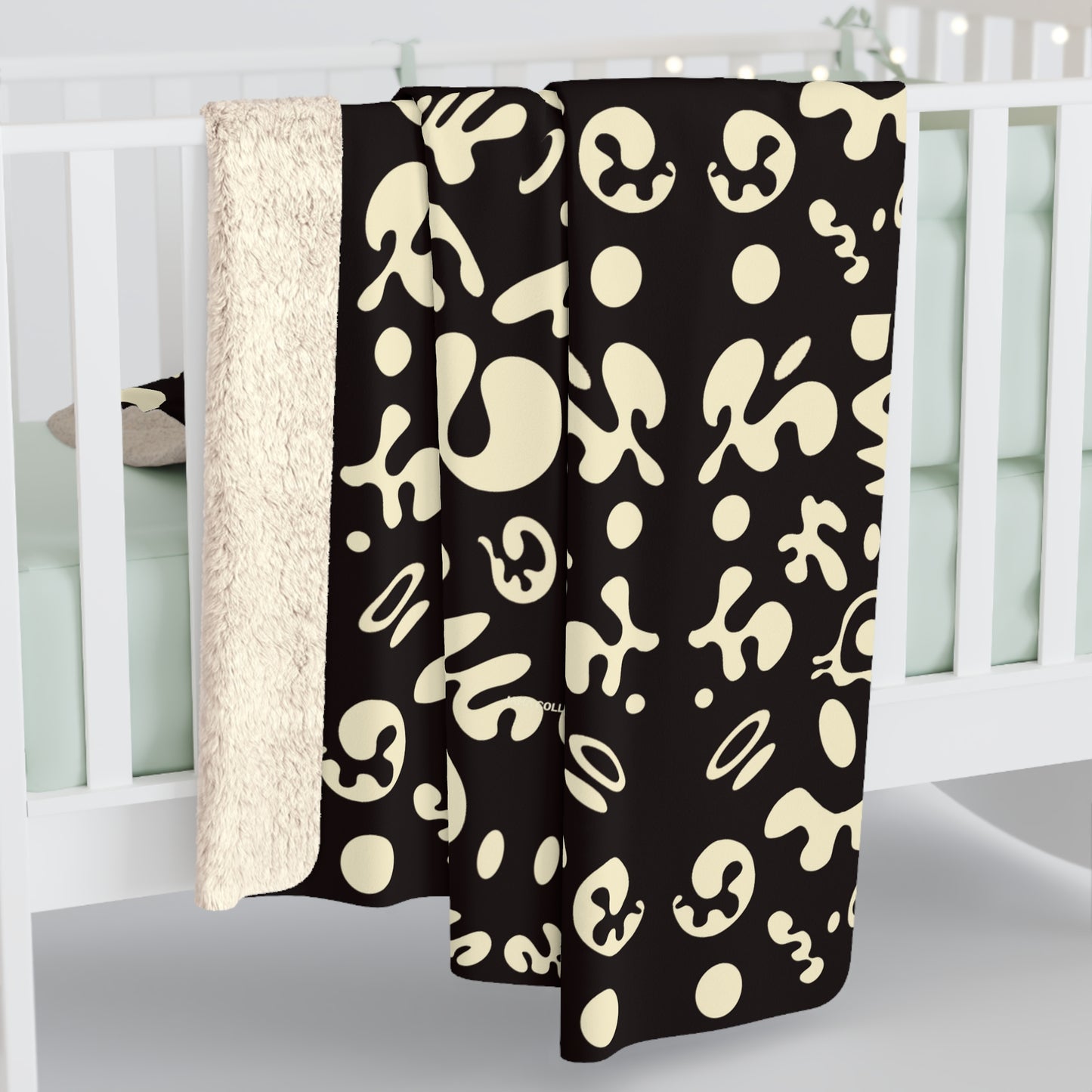 Mirror Work Sherpa Fleece Blanket - Smoke Signal