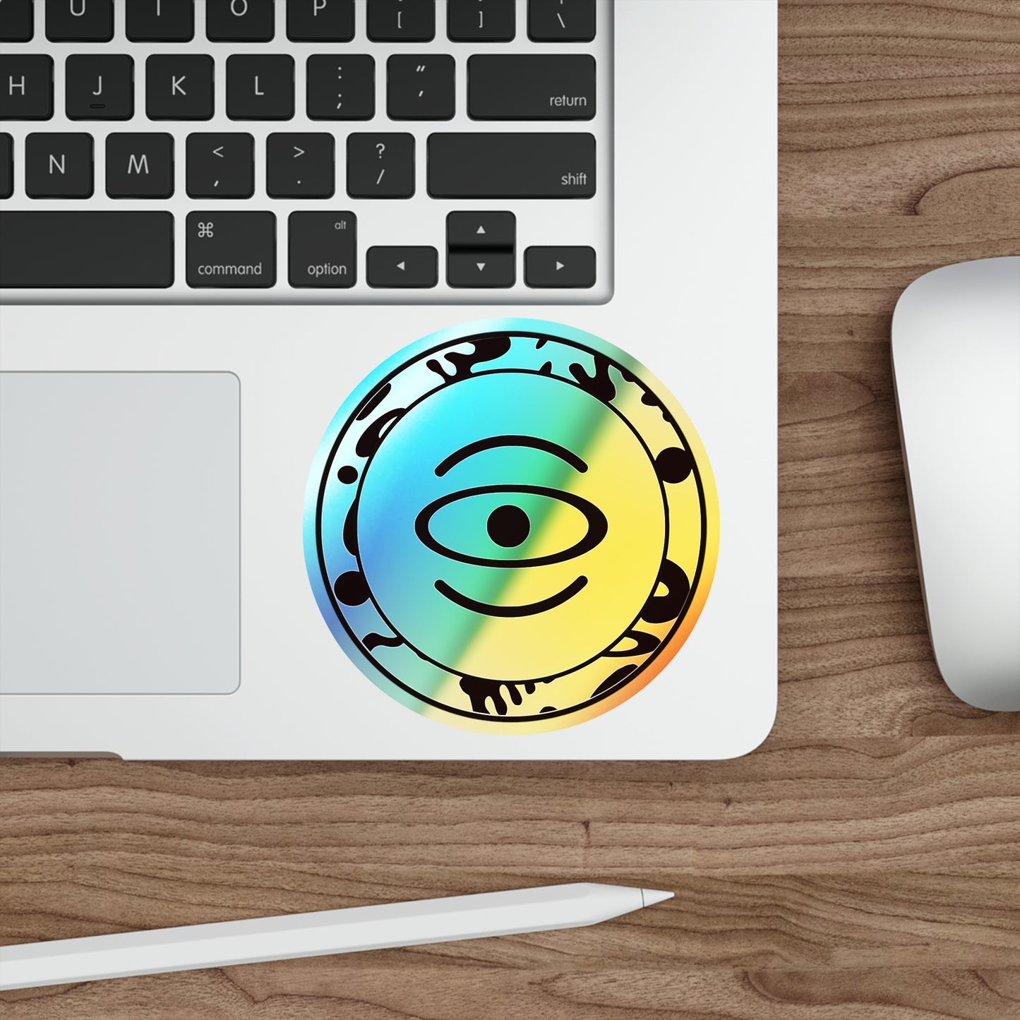 Adorn'd Logo Holographic Die Cut Stickers - Blank Page Holo