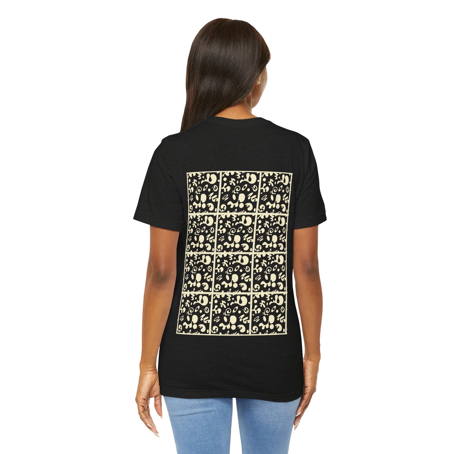 Adorn'd Unisex Jersey Short Sleeve Tee - Blank Page White Print