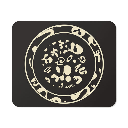 Adorn'd Circle Mouse Pad - Smoke Signal Black