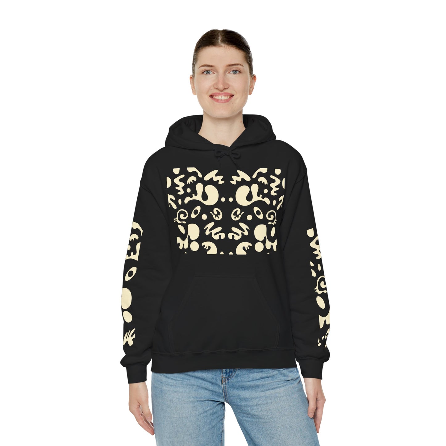 Mirror Work Unisex Heavy Blend™ Hooded Sweatshirt - Blank Page White Print