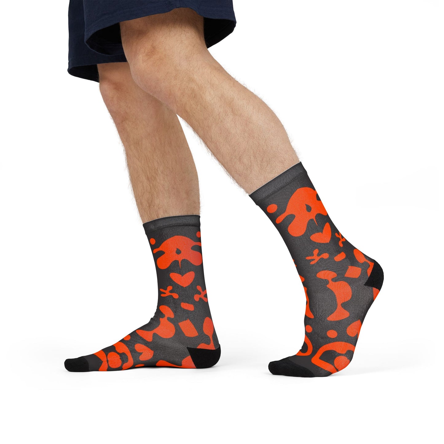 Mirror Work Color Crew Socks - Black Magic Woman