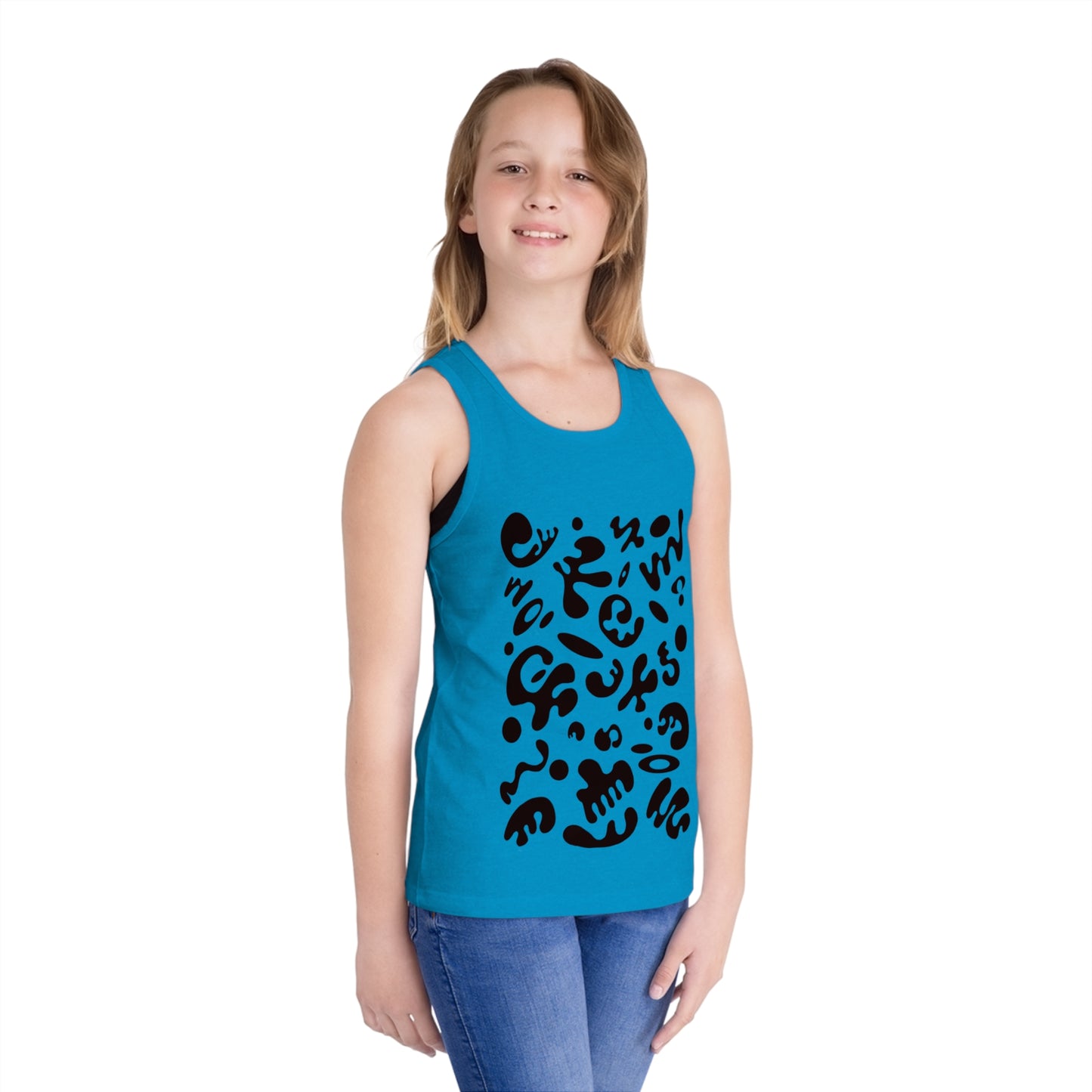Bright Future Kid's Jersey Tank Top - Smoke Signal Black
