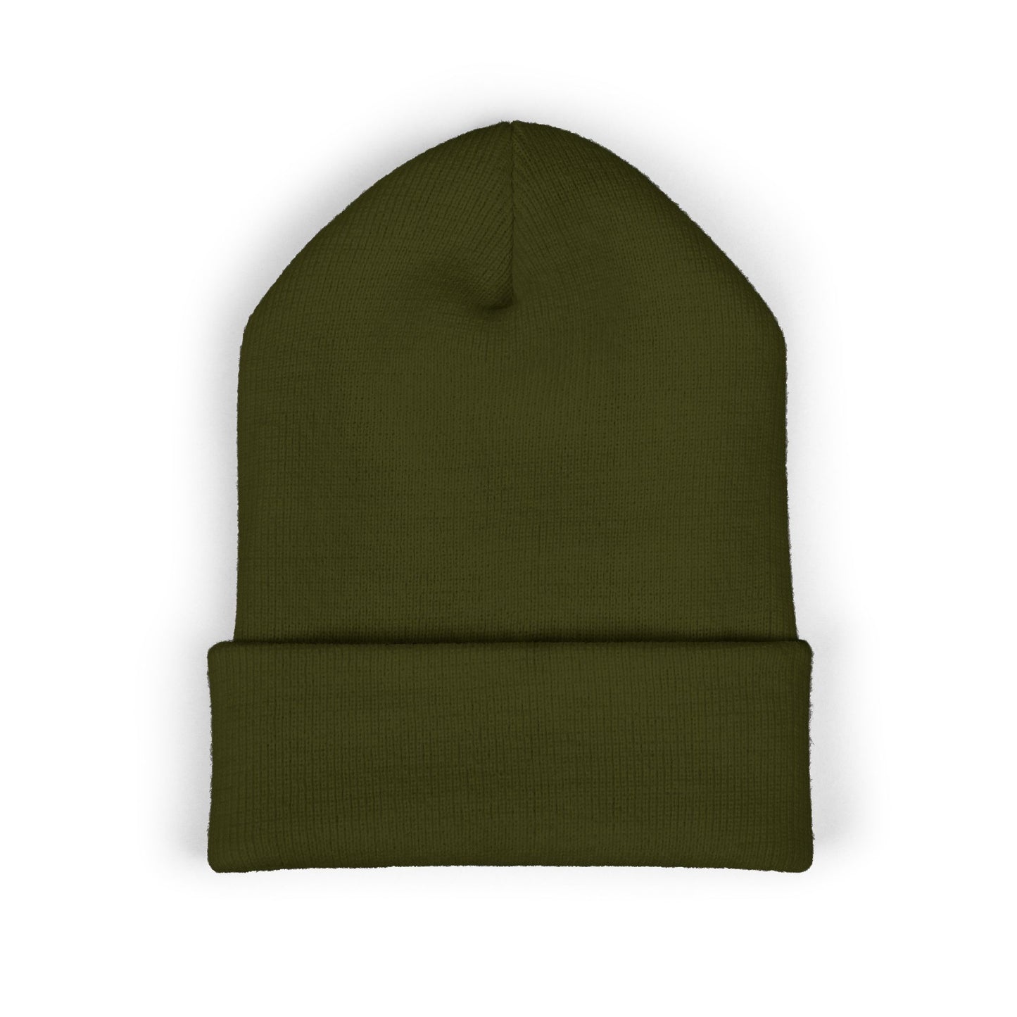 Adorn'd Logo Embroidered Classic Cuffed Beanie - Starlight White