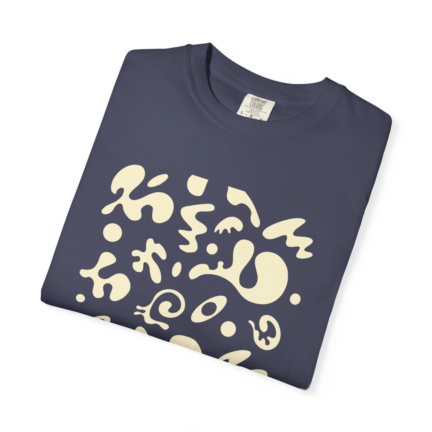 Pure Imagination Unisex Garment-Dyed T-Shirt (Cool Neutrals) - Blank Page White Print