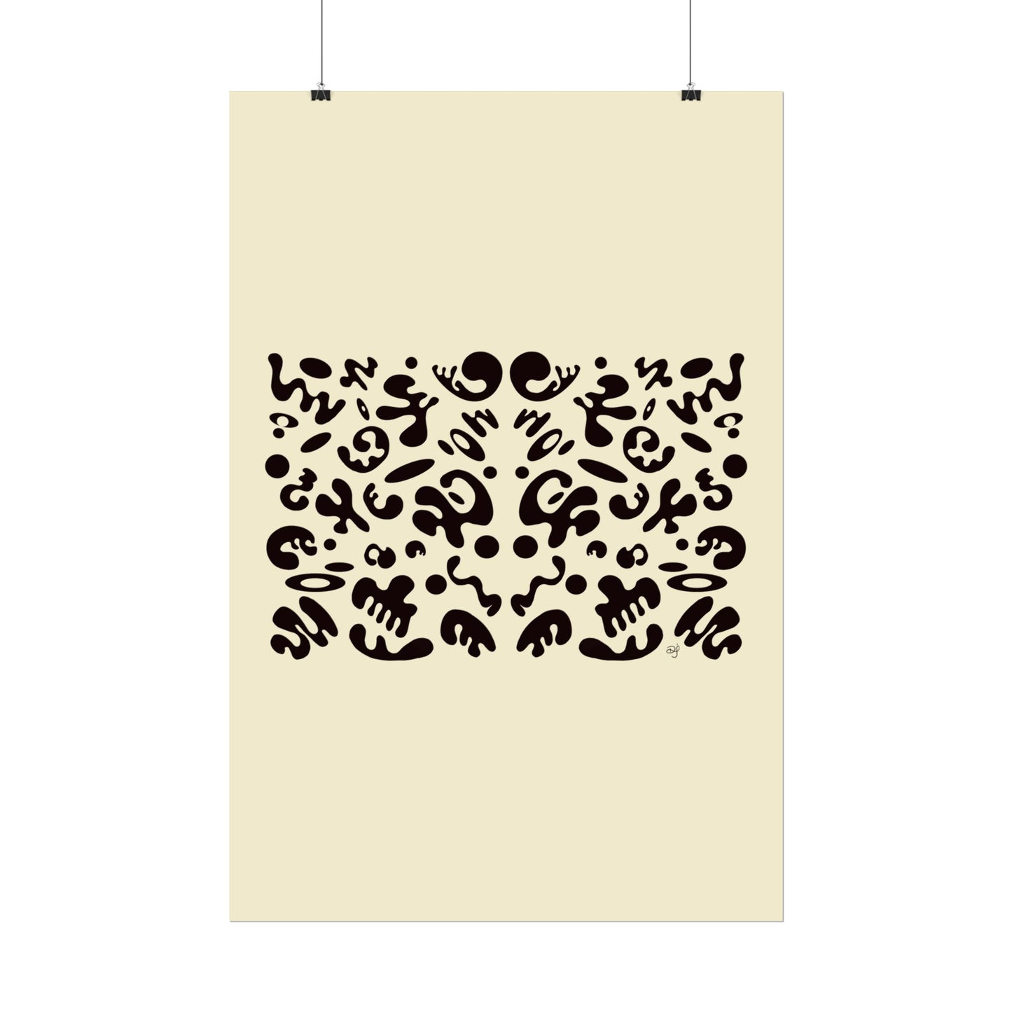 Mirror Work Rolled Poster (Portrait) - Blank Page