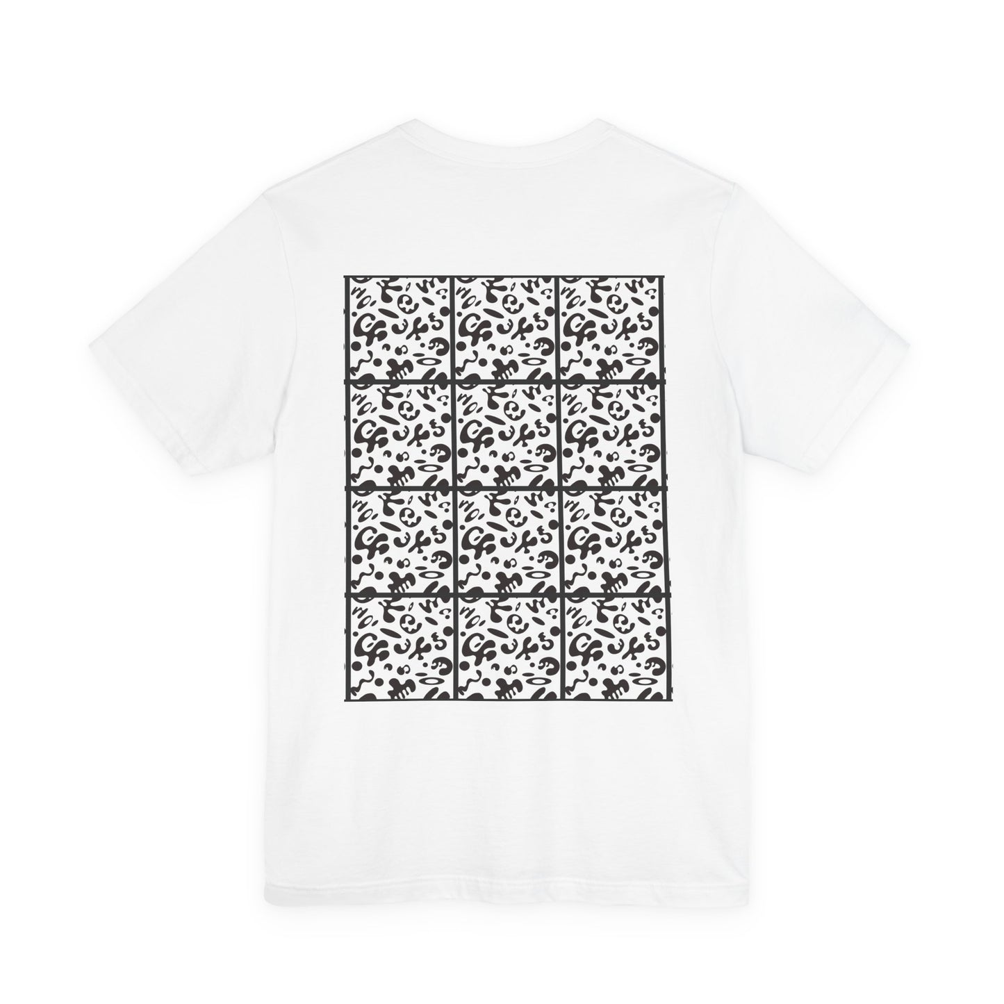 Adorn'd Unisex Jersey Short Sleeve Tee - Smoke Signal Black Print