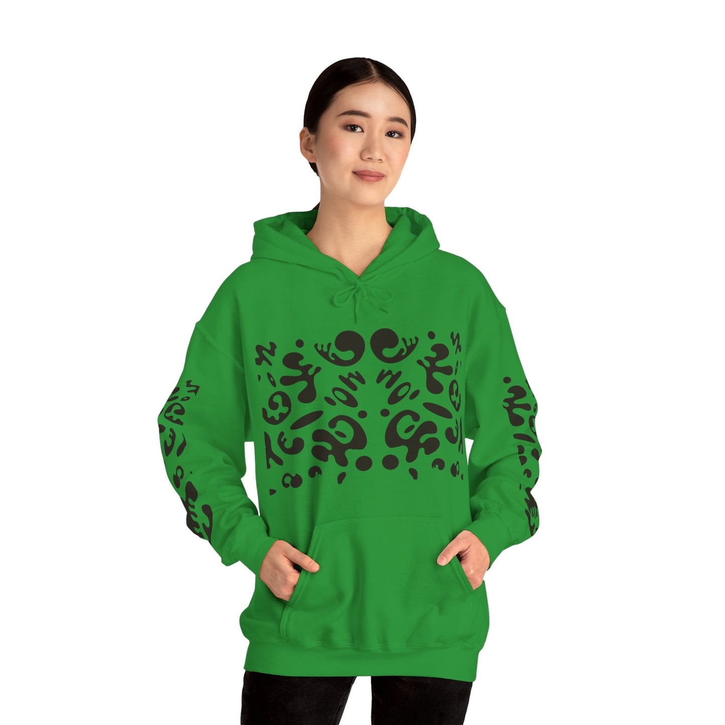 Mirror Work Unisex Heavy Blend™ Hooded Sweatshirt - Smoke Signal Black Print