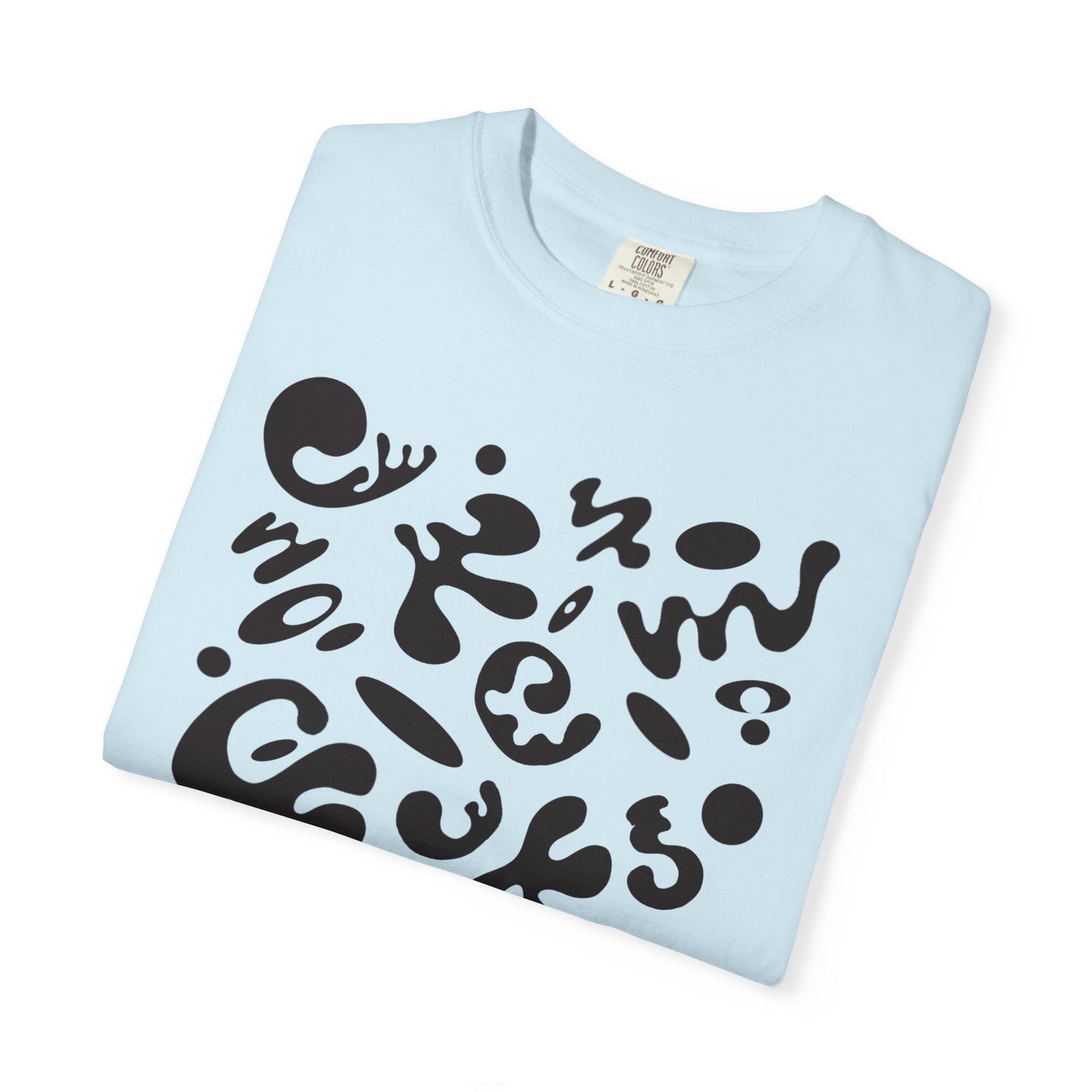 Pure Imagination Unisex Garment-Dyed T-Shirt (Cool Neutrals) - Smoke Signal Black Print