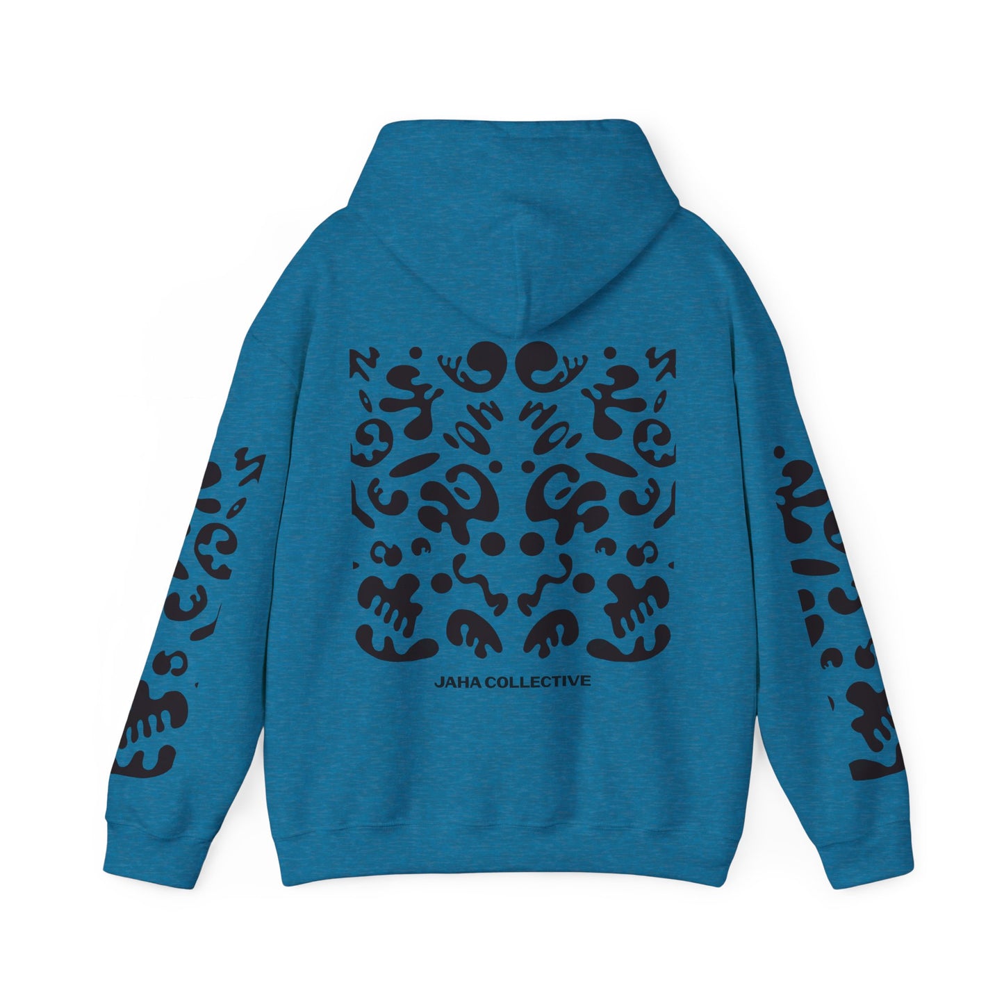 Mirror Work Unisex Heavy Blend™ Hooded Sweatshirt - Smoke Signal Black Print