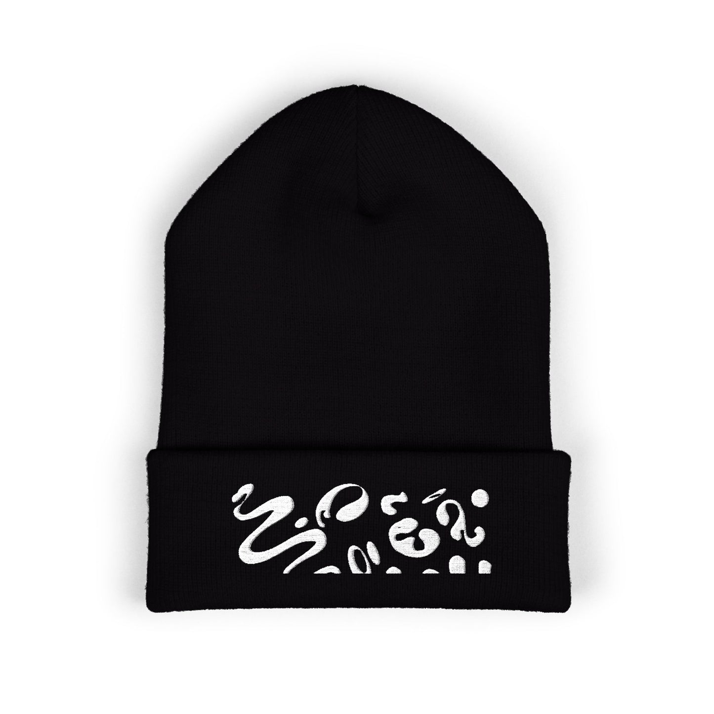 Pure Imagination Embroidered Classic Cuffed Beanie - Starlight White