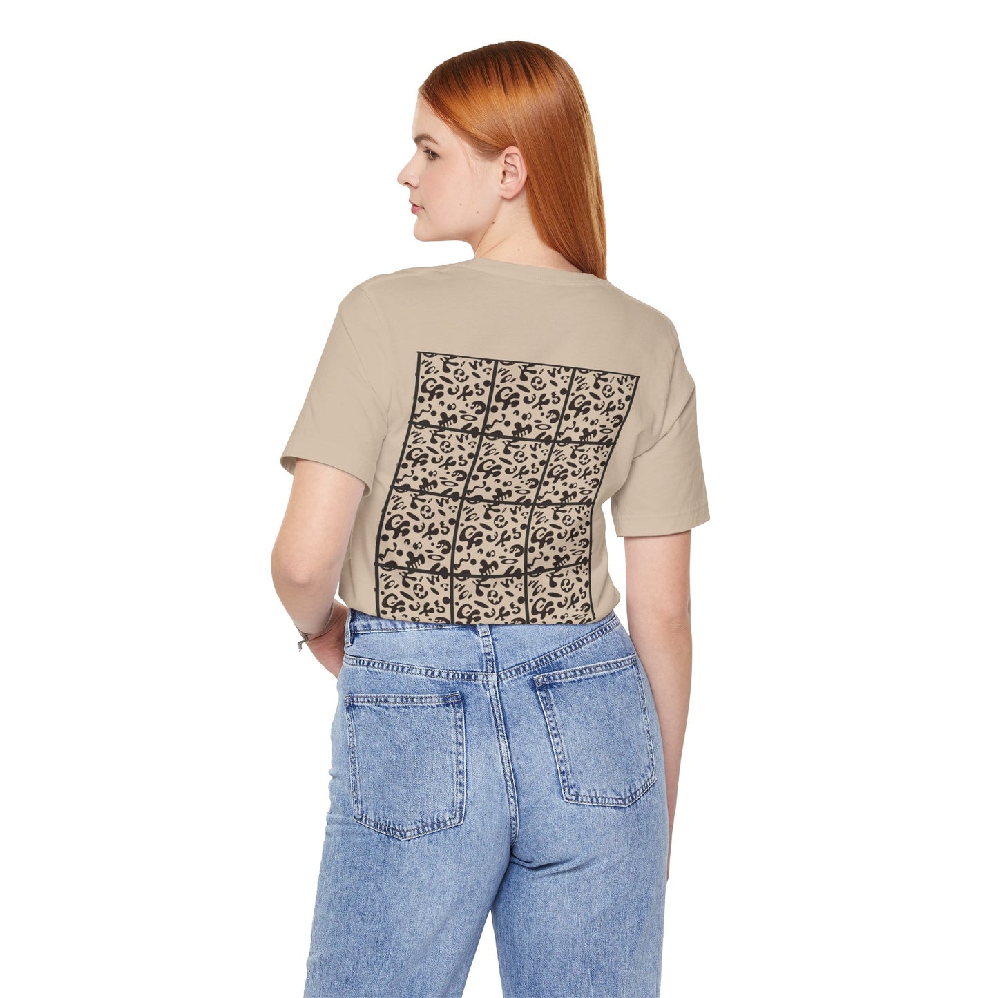 Adorn'd Unisex Jersey Short Sleeve Tee - Smoke Signal Black Print