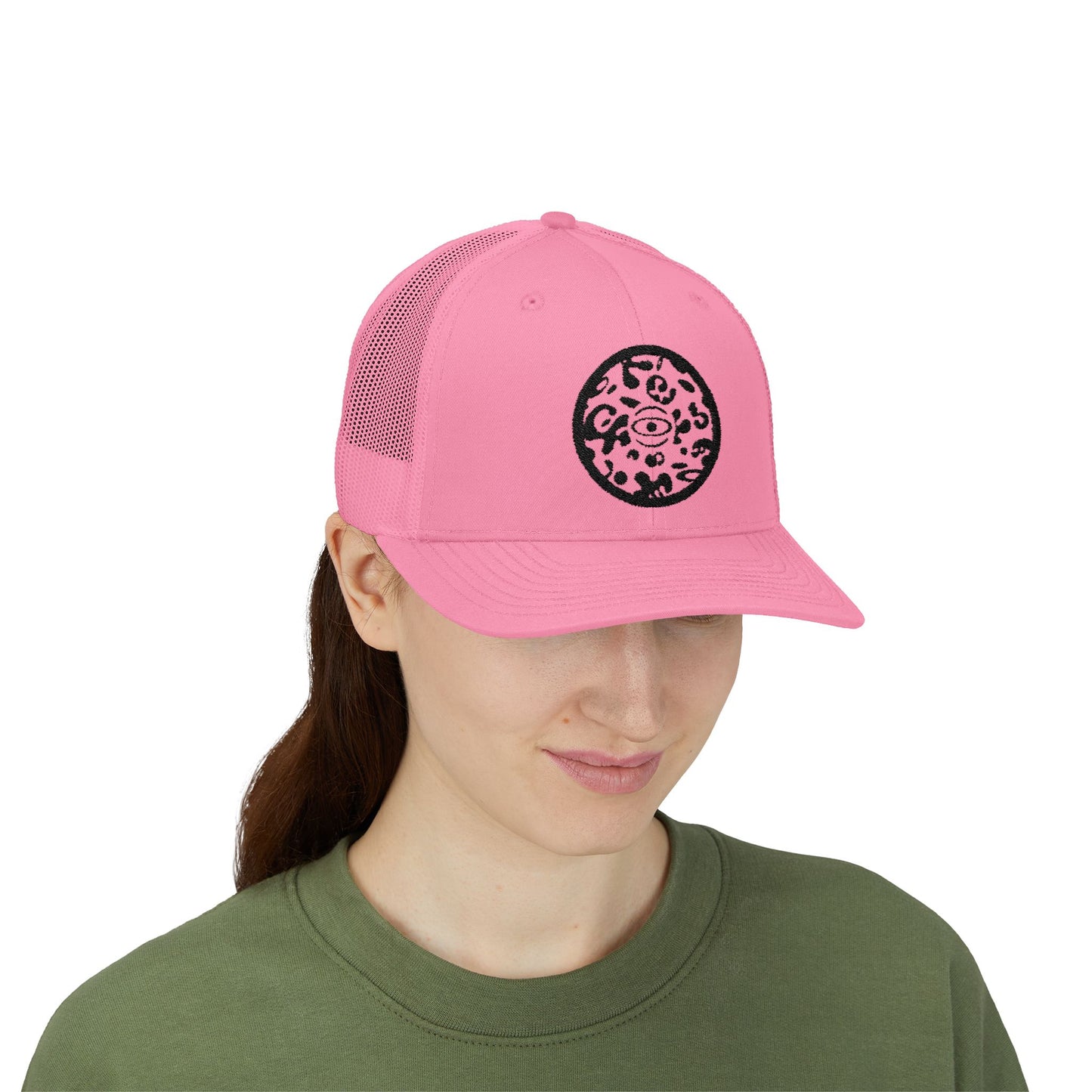 Adorn'd Logo Embroidered Retro Trucker Hat - Smoke Signal Black