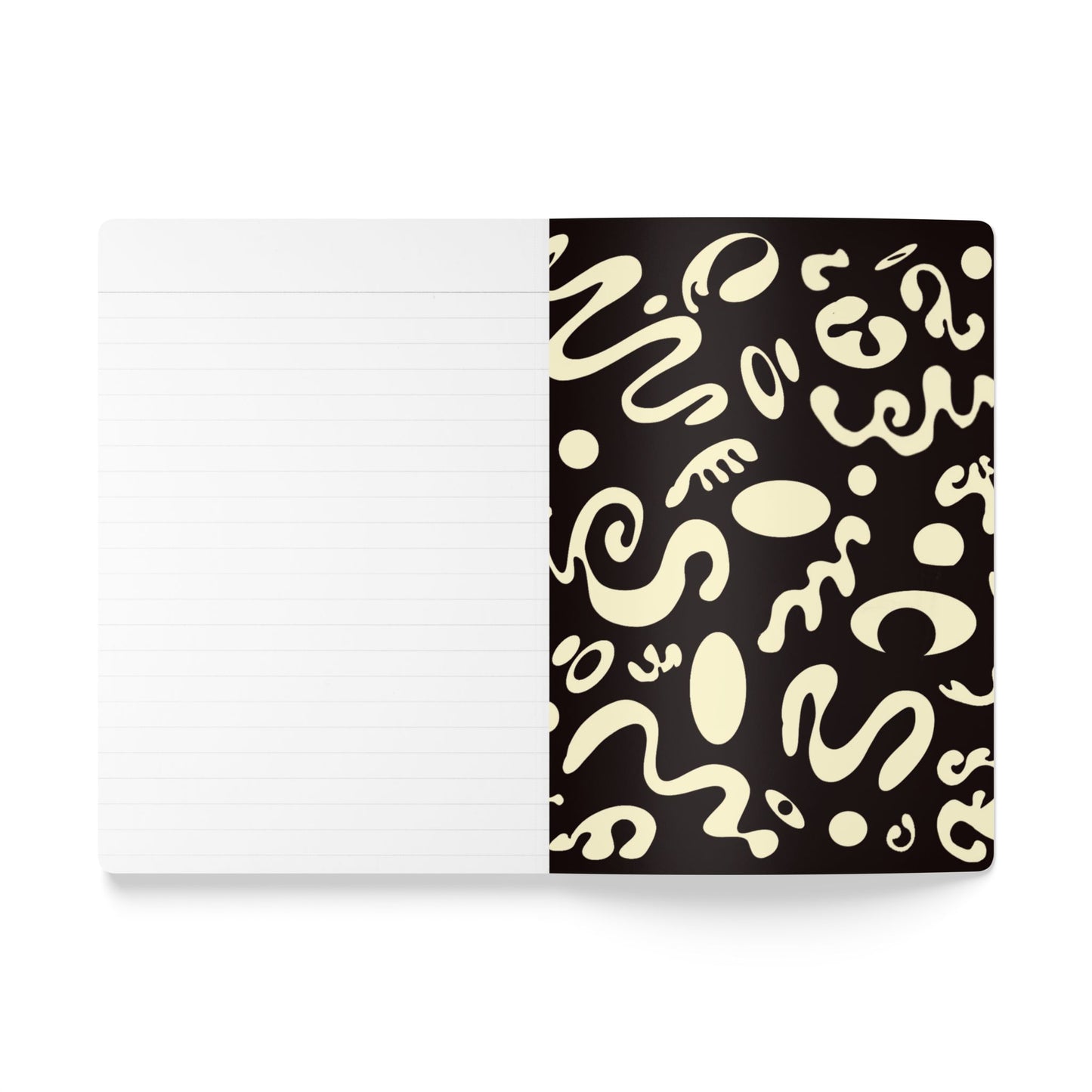 Pure Imagination Softcover Journal w Inside Prints + Tear-Off Pages (Ruled Line) - Smoke Signal Black