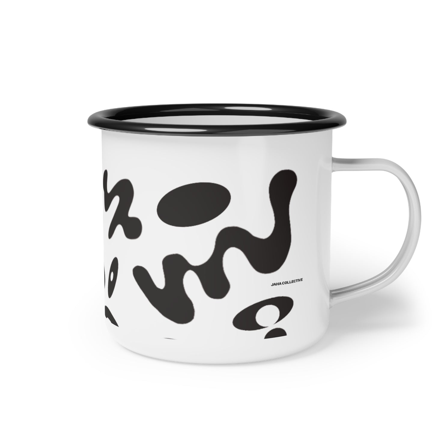 Nourish'd Enamel Camping Mug w Black Rim