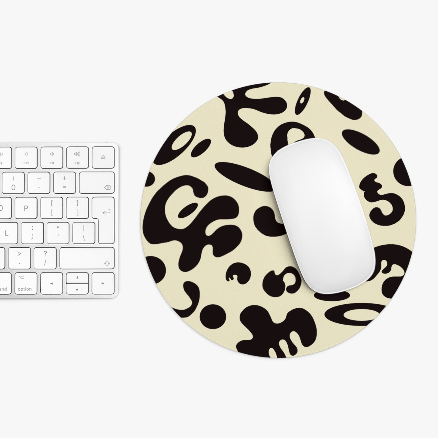 Pure Imagination Circle Mouse Pad - Blank Page White