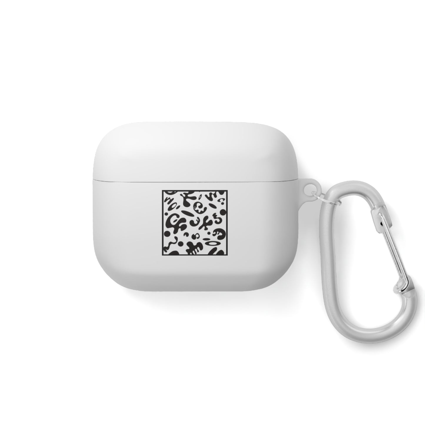 Adorn'd Square Hard Plastic Airpods Case Cover - Smoke Signal Black