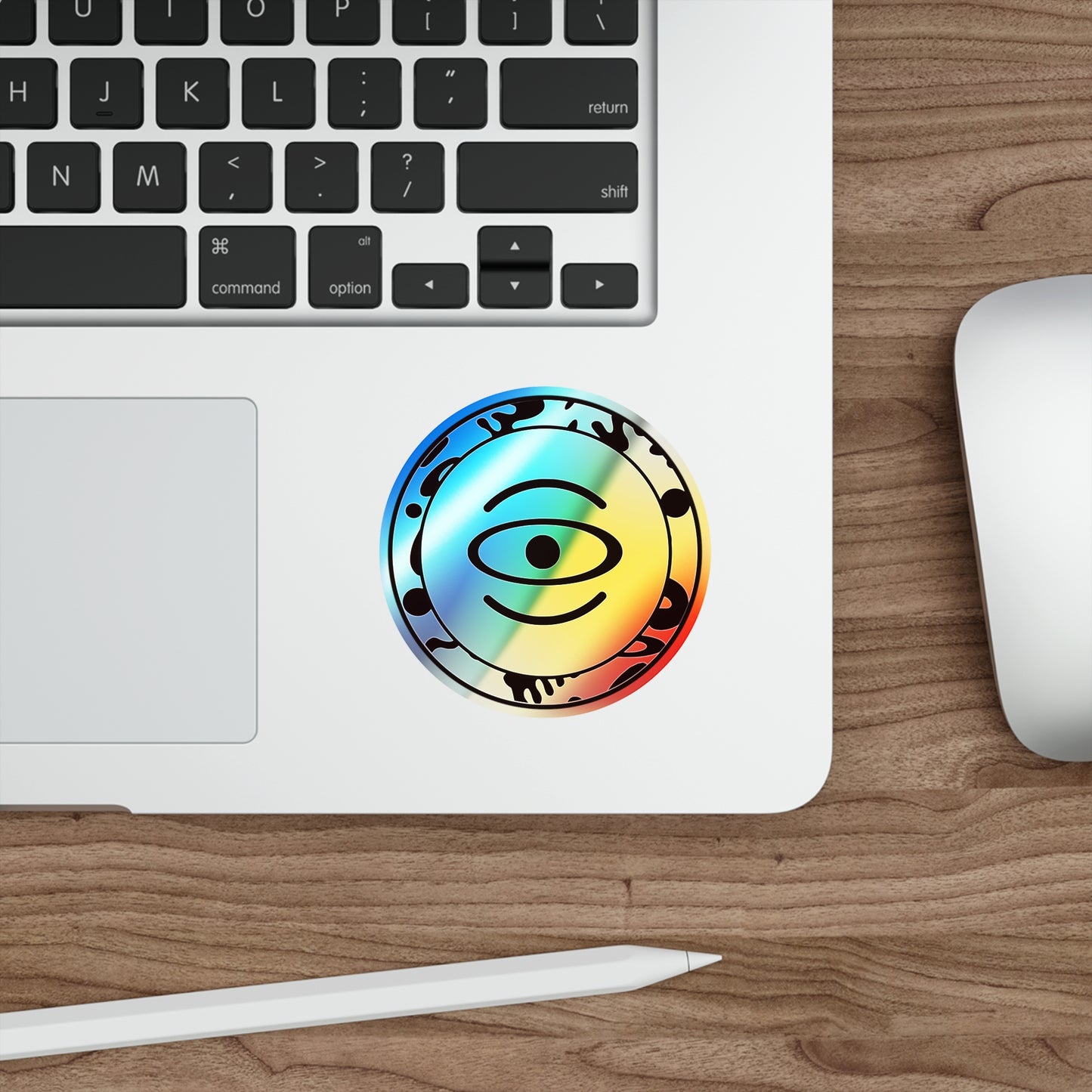 Adorn'd Logo Holographic Die Cut Stickers - Blank Page Holo