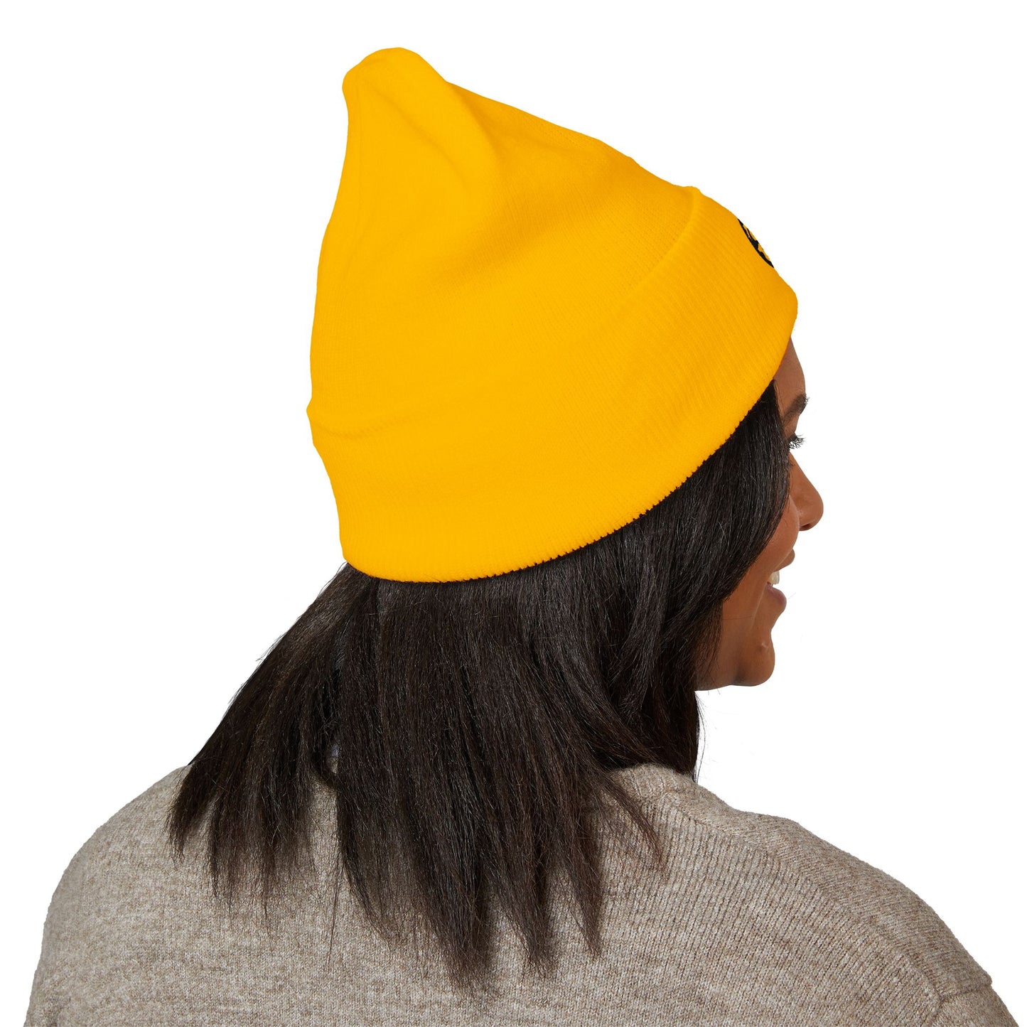 Adorn'd Logo Embroidered Classic Cuffed Beanie - Smoke Signal Black