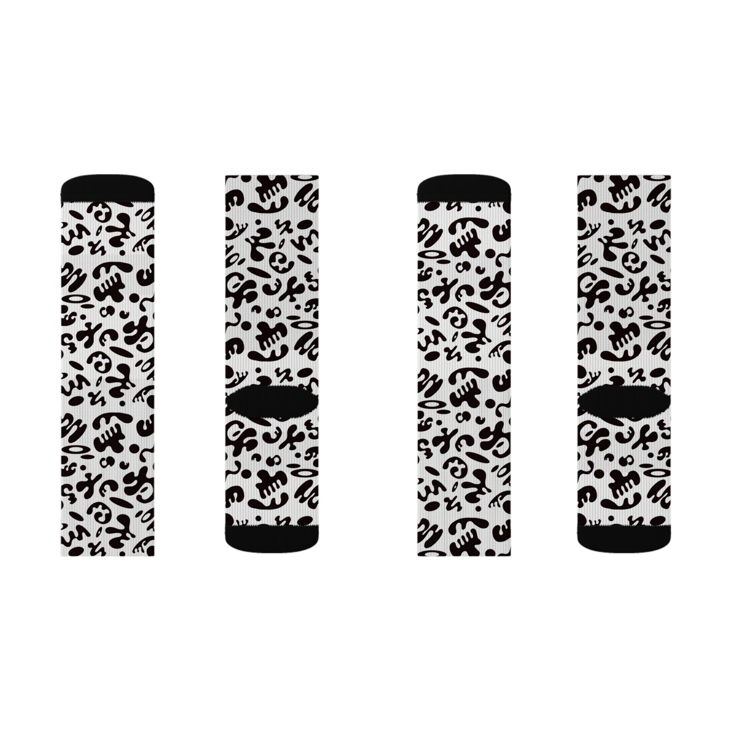 Adorn'd Print Socks - Starlight White