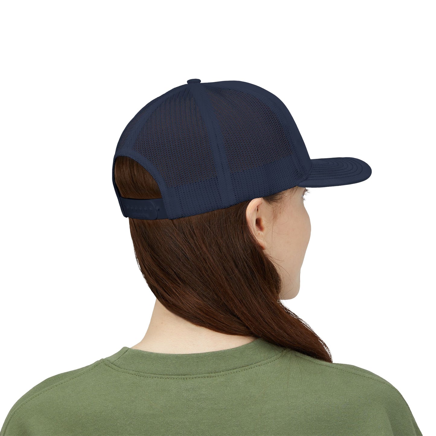 Adorn'd Logo Embroidered Retro Trucker Hat - Starlight White