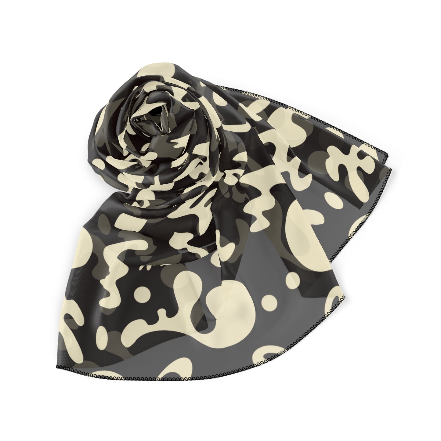 Adorn'd Poly Scarf - Smoke Signal Black