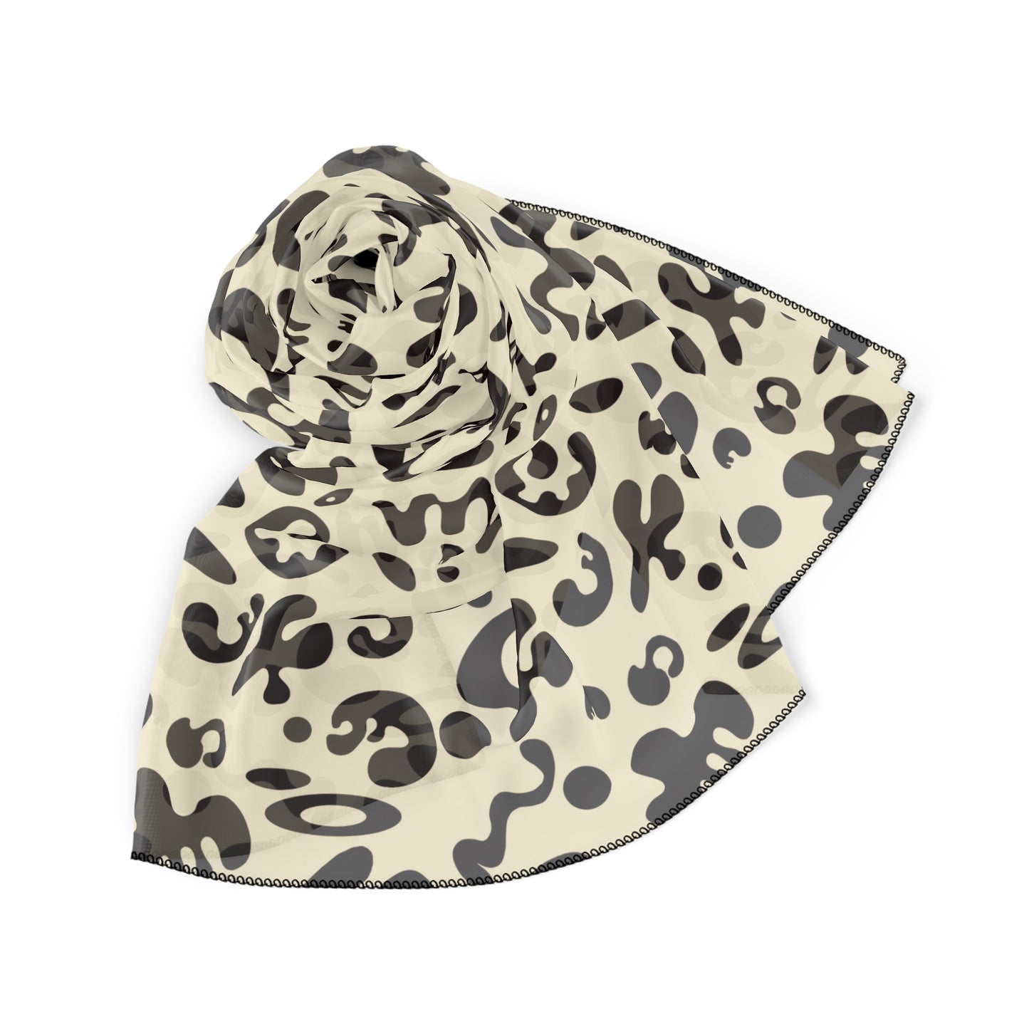 Adorn'd Poly Scarf - Blank Page White