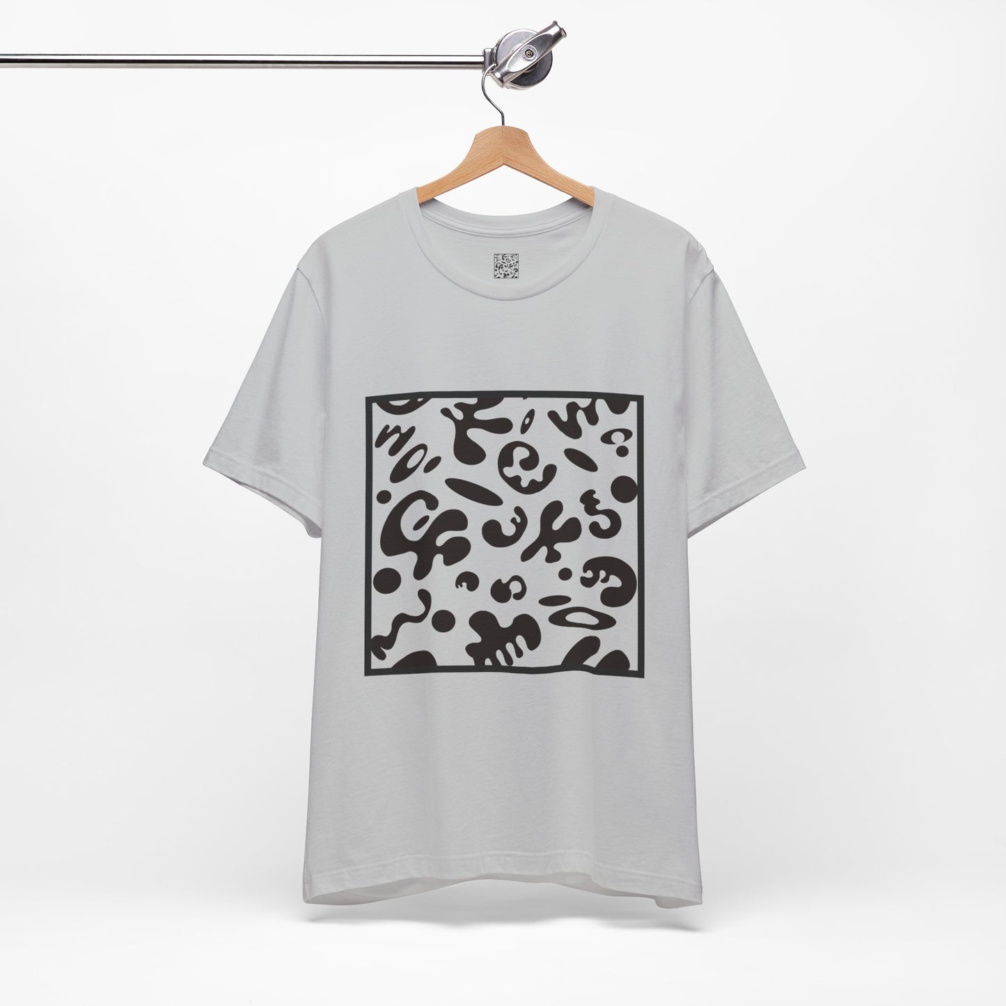 Adorn'd Unisex Jersey Short Sleeve Tee - Smoke Signal Black Print