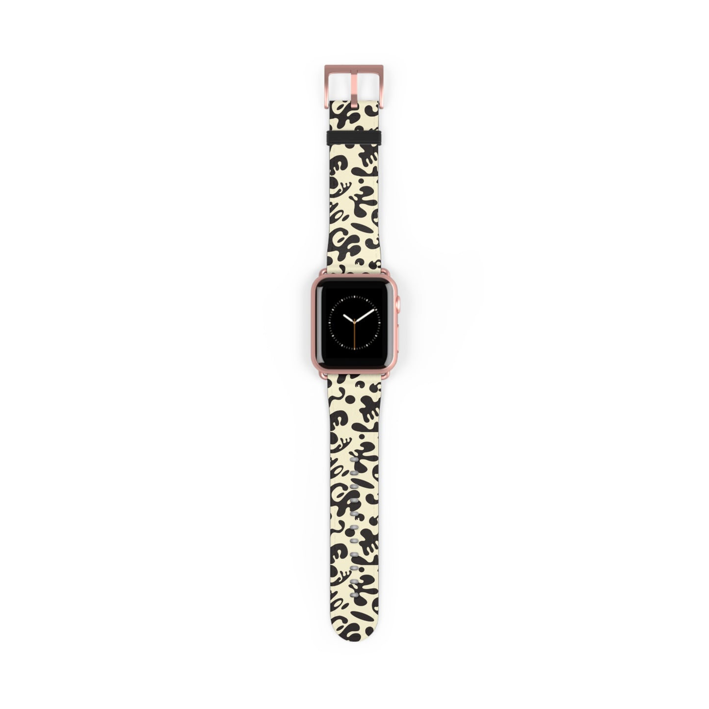 Adorn'd Faux Leather Apple Watch Band - Blank Page White
