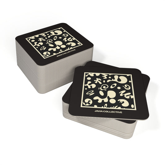 Adorn'd Coaster Set (50 or 100) - Smoke Signal Black