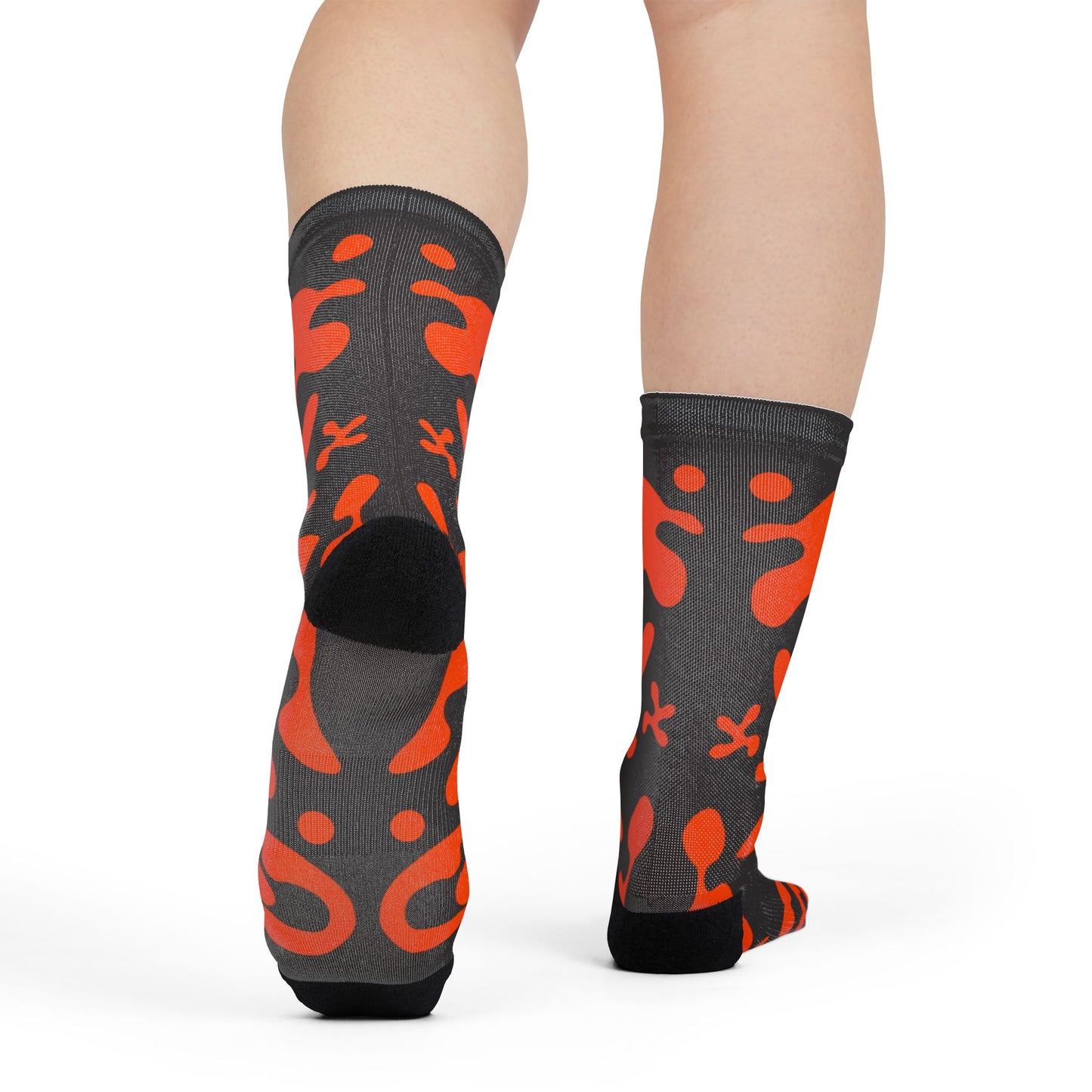 Mirror Work Color Crew Socks - Black Magic Woman