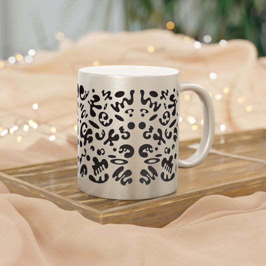 Mirror Work Metallic Mug (Silver\Gold)