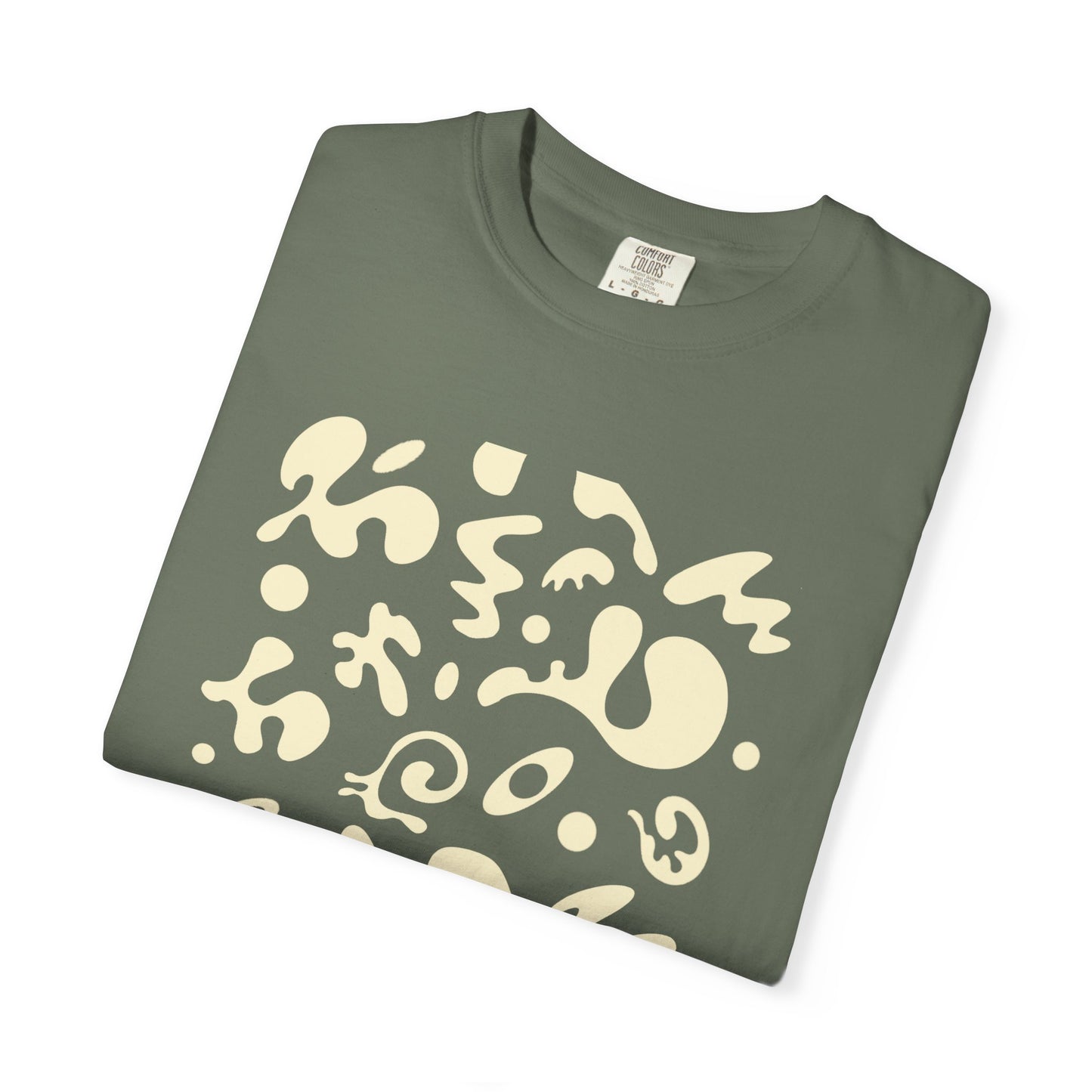 Pure Imagination Unisex Garment-Dyed T-Shirt (Cool Neutrals) - Blank Page White Print