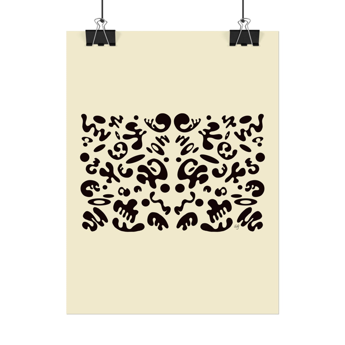 Mirror Work Rolled Poster (Portrait) - Blank Page