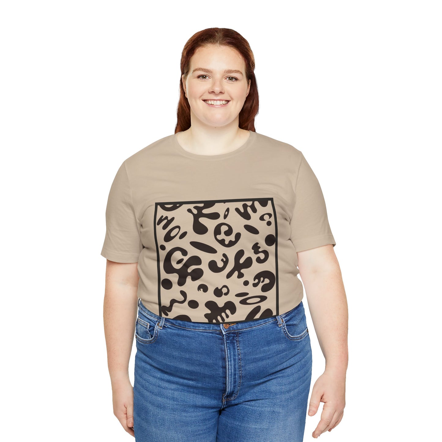 Adorn'd Unisex Jersey Short Sleeve Tee - Smoke Signal Black Print