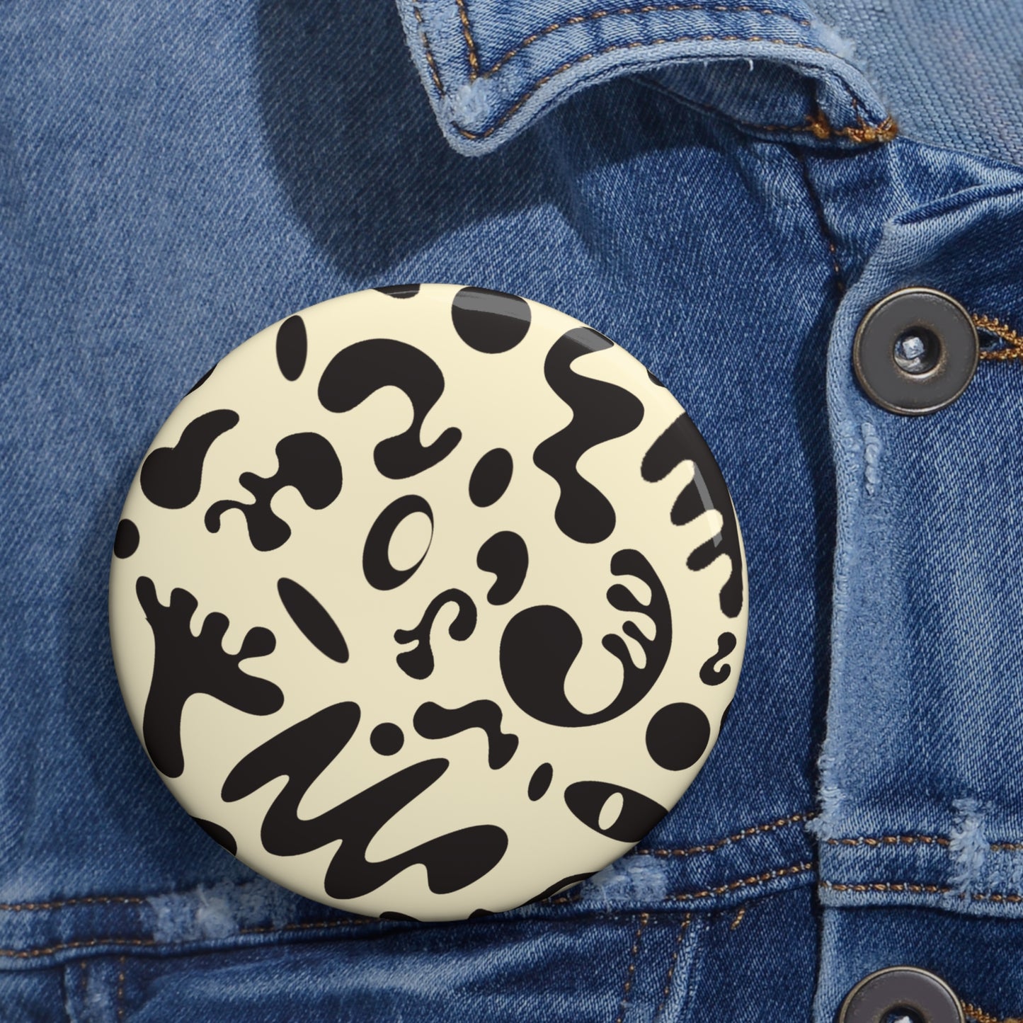 Pure Imagination Pin Button - Blank Page
