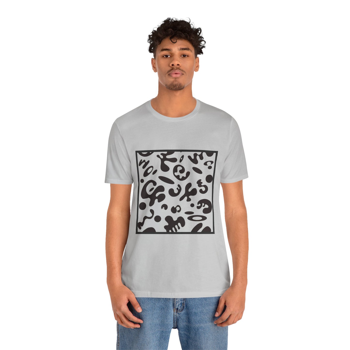 Adorn'd Unisex Jersey Short Sleeve Tee - Smoke Signal Black Print