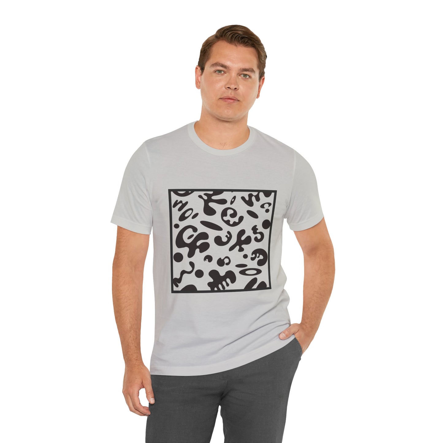 Adorn'd Unisex Jersey Short Sleeve Tee - Smoke Signal Black Print