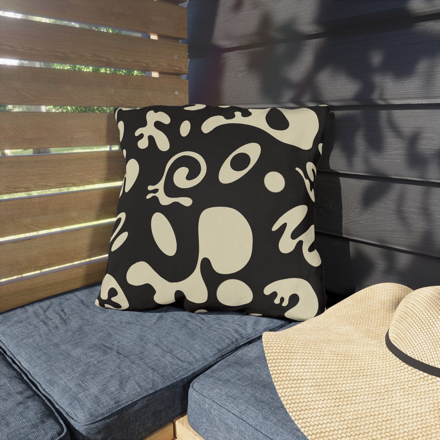 Pure Imagination Outdoor Pillows - Smoke Signal Black
