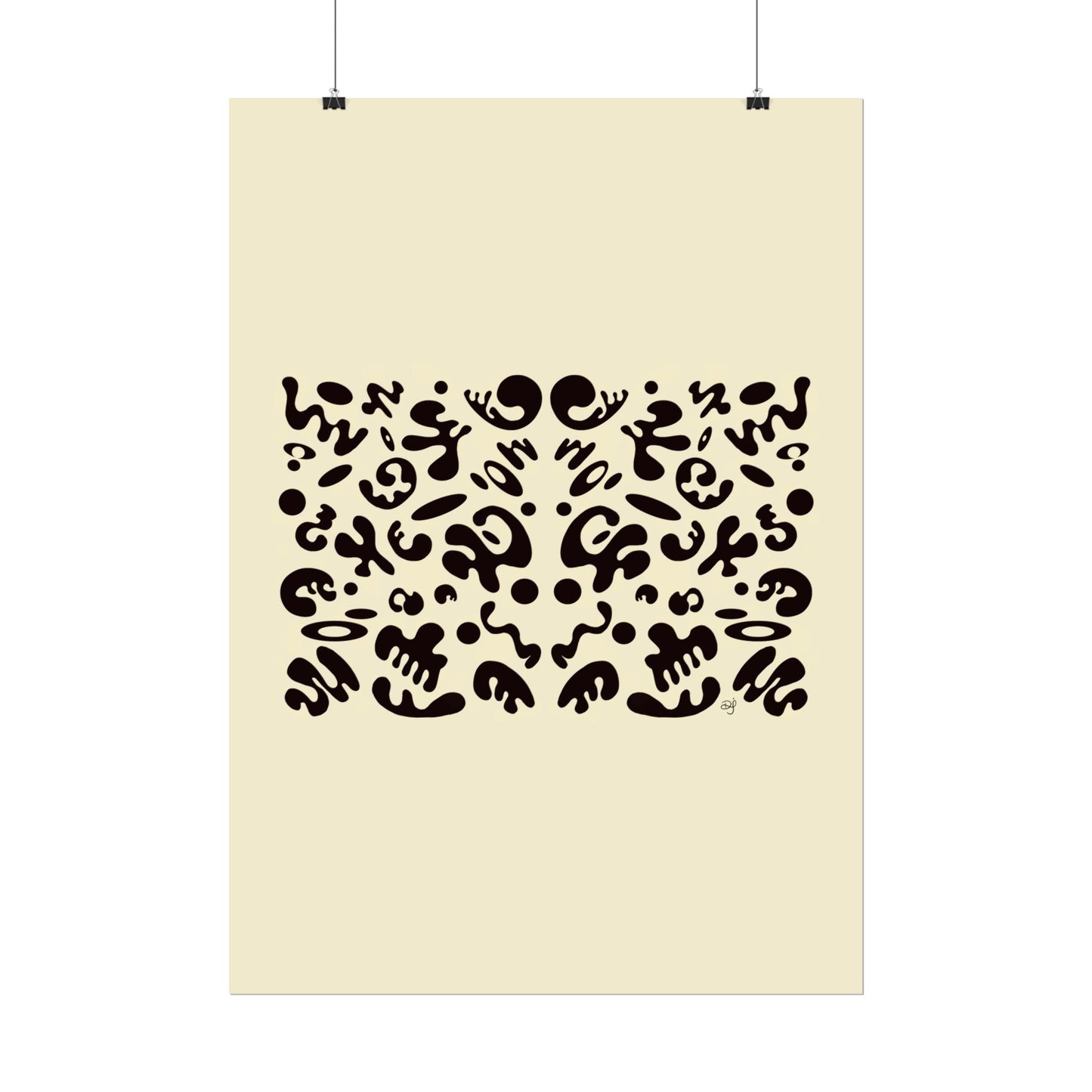Mirror Work Rolled Poster (Portrait) - Blank Page