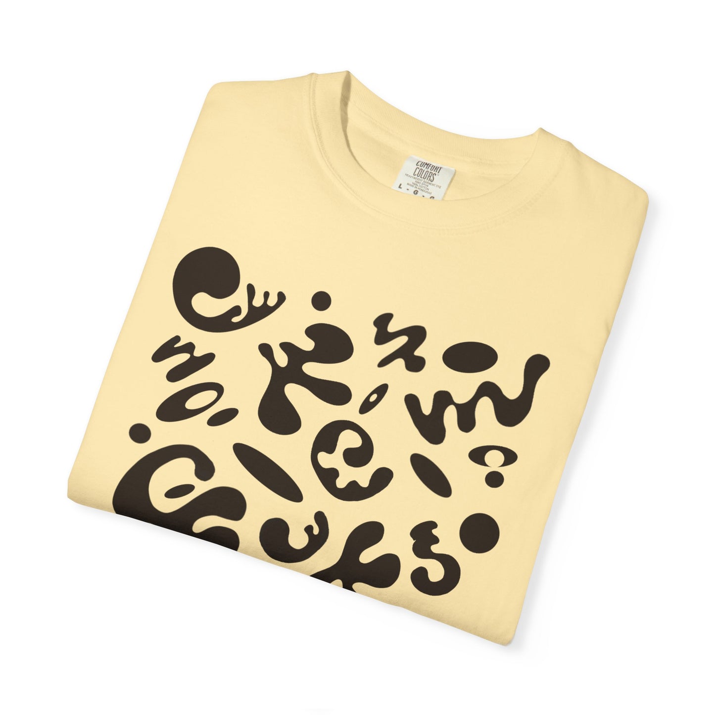 Pure Imagination Unisex Garment-Dyed T-Shirt (Warm Neutrals) - Smoke Signal Black Print