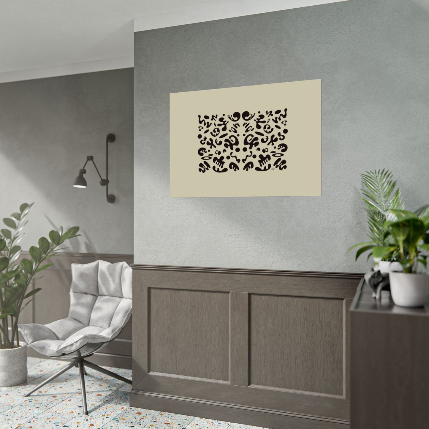 Mirror Work Rolled Poster (Landscape) - Blank Page